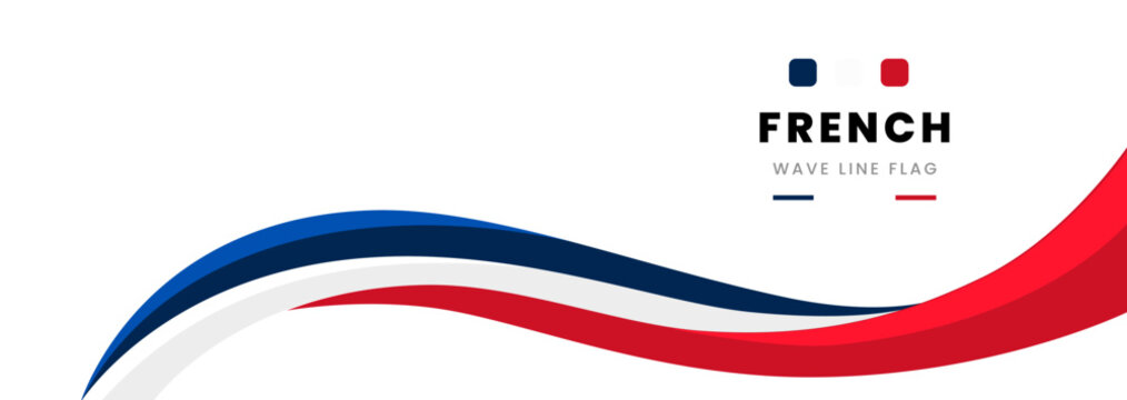 French Bastille Day 237th anniversary flag wave banner for 14 July 2026 celebration. Happy France national holiday poster template with colourful ribbon, fireworks, independence card design.