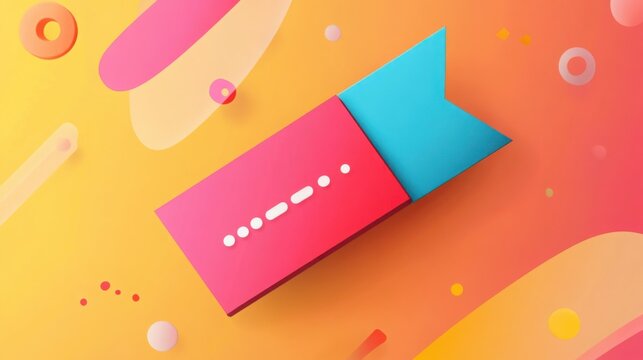 Morse code on a red tag. Secret message signal. Communication concept.