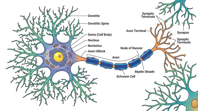 Human Neuron Diagram: Structure and Function of Nerve Cells