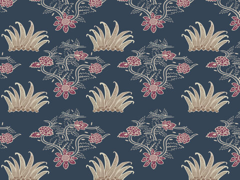 Seamless Indonesian Batik Pattern &ndash; Padada Sawit Motif