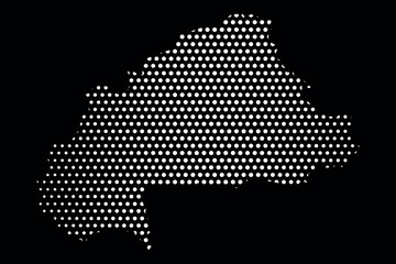 Burkina Faso map graphic abstract pixelated country outline isolated on black b © Tasker