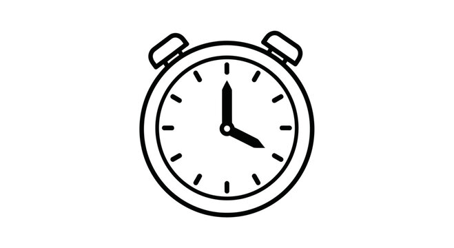 Classic alarm clock showing four o'clock for time management