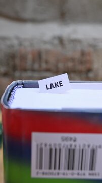 ake Landscape and Natural Water Beauty Concept Displayed on Minimal Paper Card