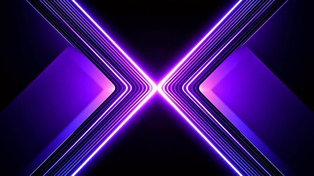 Neon light geometric pattern