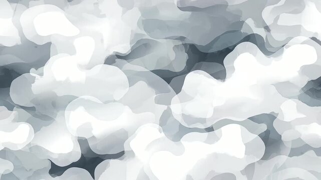 Abstract Gray Camouflage Pattern Video Background with Layered Shapes for Modern Design Projects