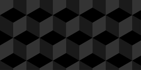 Obraz premium Abstract black and gray style minimal blank cubic. Geometric pattern illustration mosaic, square and triangle wallpaper.