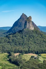 Mountains Beerwah and Coonowrin in Glass House Mountains region in Australia © anderm