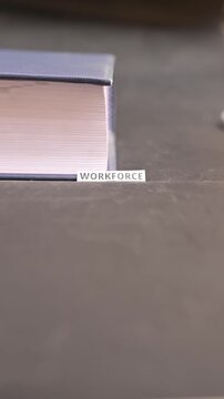 Workforce Concept on White Paper Symbolizing Employment Productivity and Teamwork