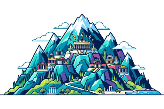 mount of olympus vector