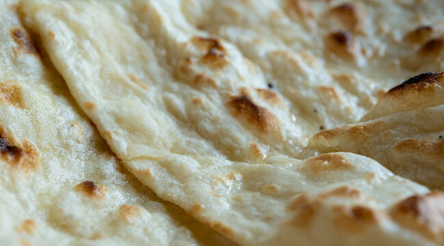 Indian Flat Bread Closeup. Traditional Flatbread