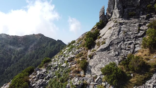Unveiling Shot on Capanne Mountain, Elba Island in Tuscany Italy