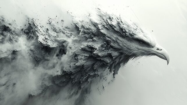 Abstract eagle, dynamic, powerful, majestic