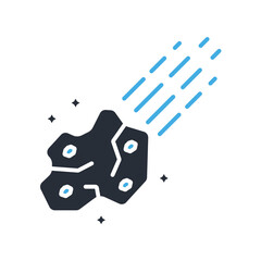 comet icons minimalist flat style design, comet Vector illustration on white background © nok