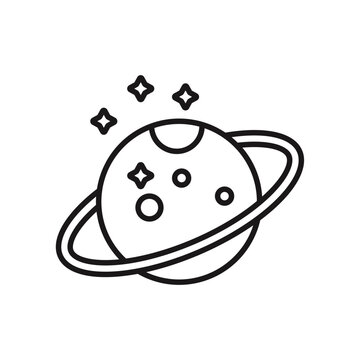 saturnus icons minimalist flat style design, saturnus Vector illustration on white background