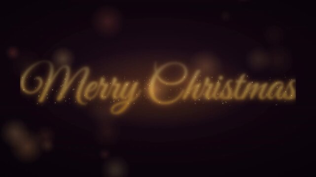 Glowing Sparkler Text Fading into Golden Particle Rain on Bokeh
