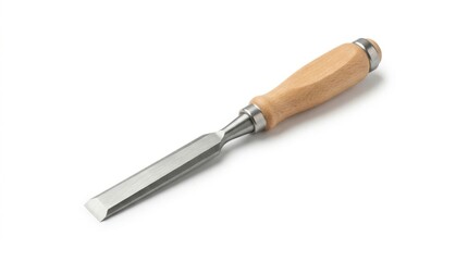 Fototapeta premium Isolated Wood Chisel on White Background
