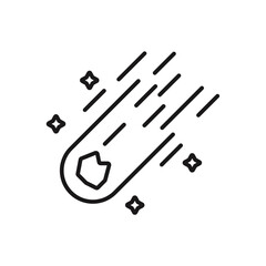 meteroid icons minimalist flat style design, meteroid Vector illustration on white background © nok