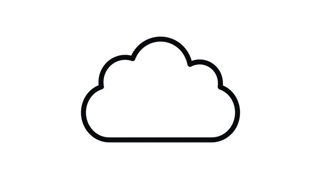 Simple Cloud Icon Design Element.
