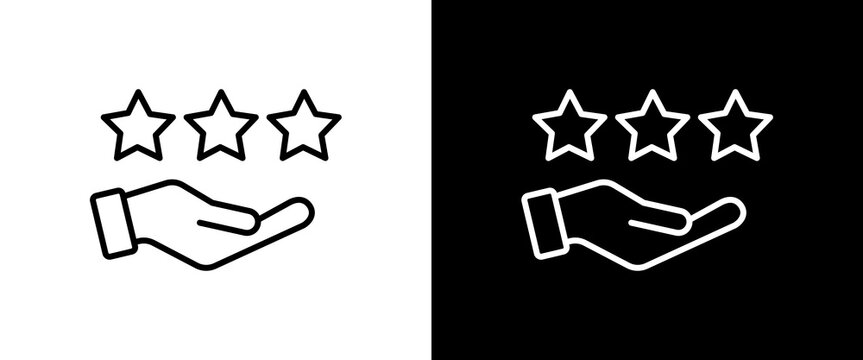 Features white and black icon set design