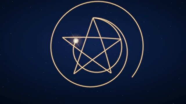 Continuous Looping Sparkler Trail Drawing Festive Icons