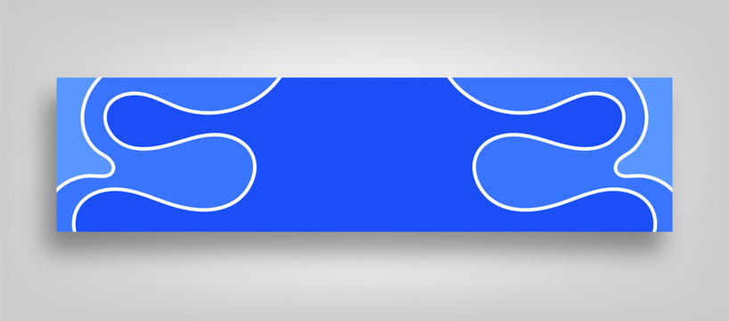 blue abstract horizontal background linkedin banner template