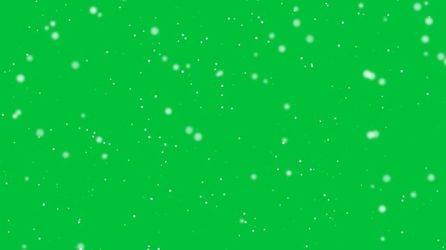Endless Looping Vertical Snowfall on Green Screen Background