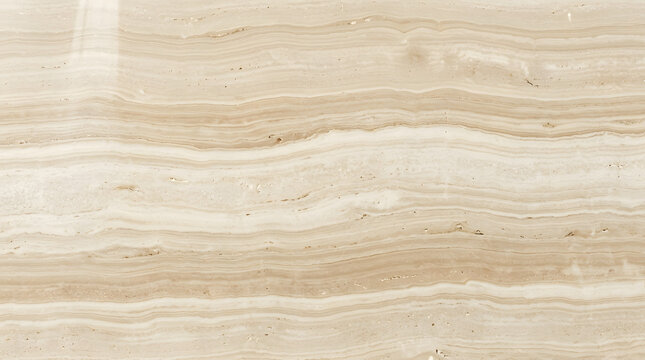 Travertine Marble Texture: A close-up view showcases the natural beauty of travertine marble with its distinct wavy lines and earthy tones, highlighting its elegant and organic patterns.