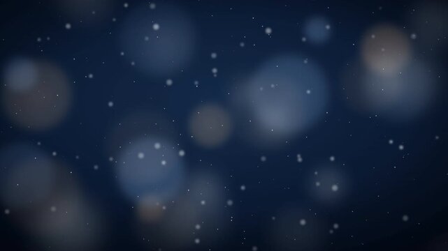 Cinematic Shallow Depth of Field Snow Scene with Blurry Flakes