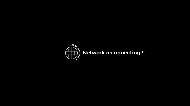 animated rotating semicircle network reconnect loading indicator with modern circular ui motion graphics.