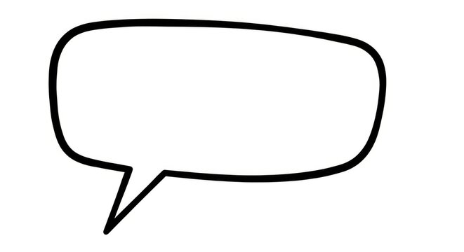 Speech bubble icon outline.
