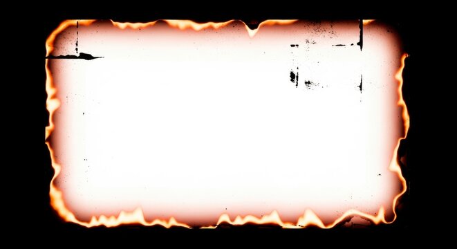 Burnt paper with black background.