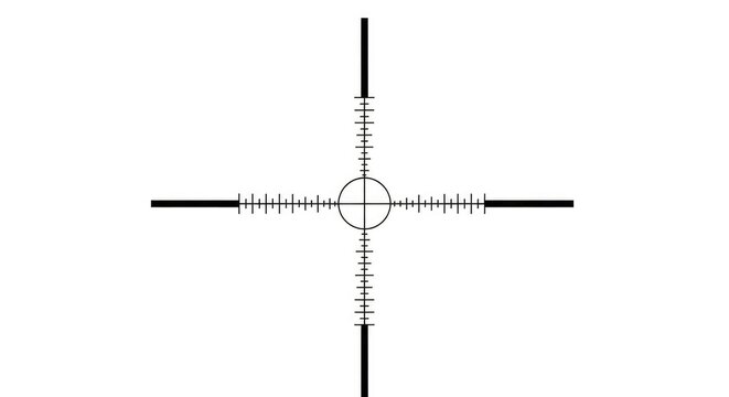 Rifle scope crosshair target sight.