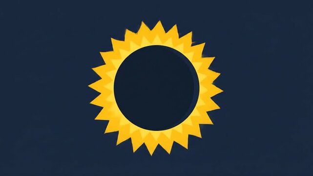 Yellow sun graphic with text for solar eclipse on February 17 2026.