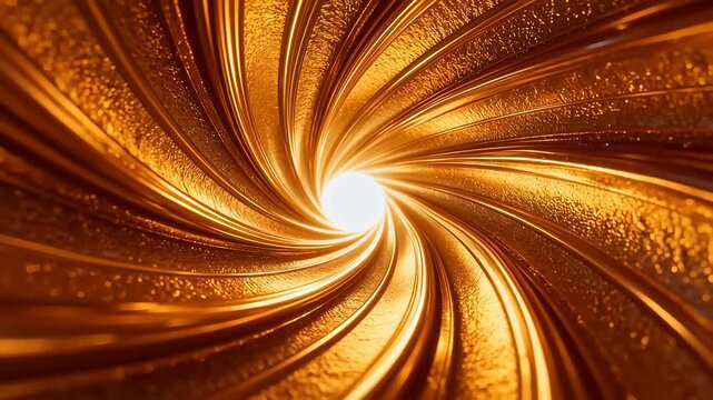 Golden spiral tunnel with light center