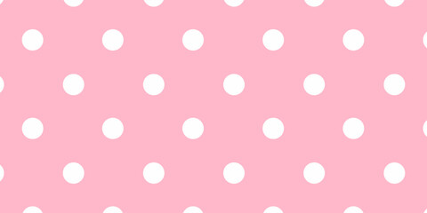 White polka dots on pink background © Zainal