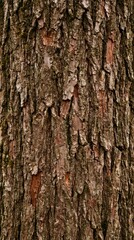 Fototapeta premium Rugged bark displays deep crevices and rough texture