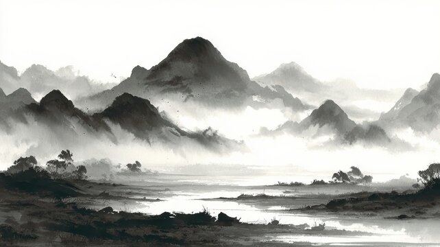 山水画 Images – Browse 1,958 Stock Photos, Vectors, and Video