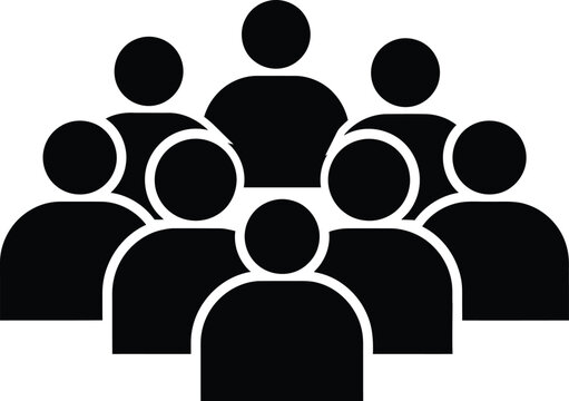 Group of people editable vector icon flat design minimal premium symbol illustration eps10 for community concepts