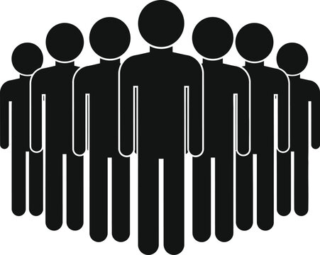 Group of people editable vector icon flat design minimal premium symbol illustration eps10 for community concepts