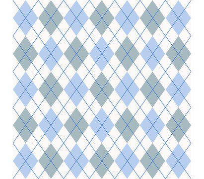 Blue Argyle Diamond Pattern Vector