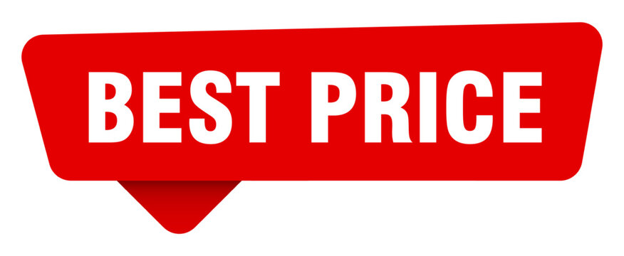 best price red sticker isolated on transpatent background. best price sign