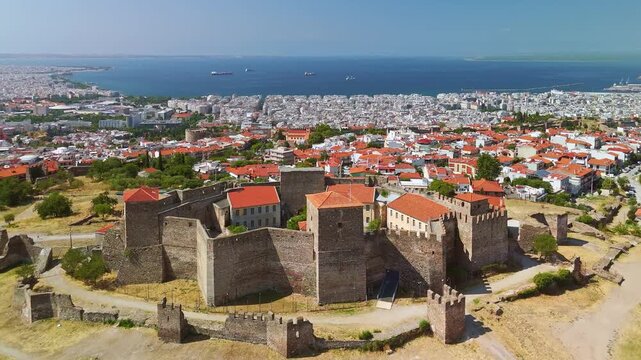 Heptapyrgion Fortress and Ano Poli in Thessaloniki, Greece