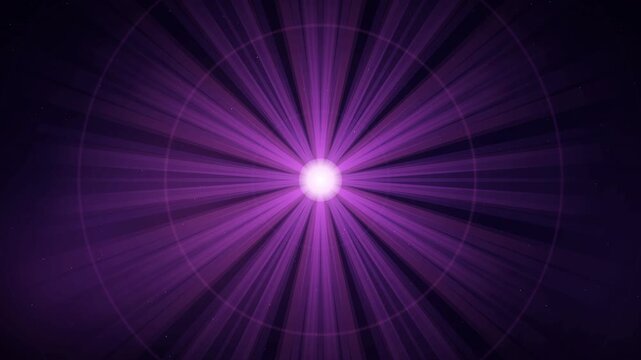 Symmetrical Refracted Deep Space Kaleidoscope of Purple Light Rays