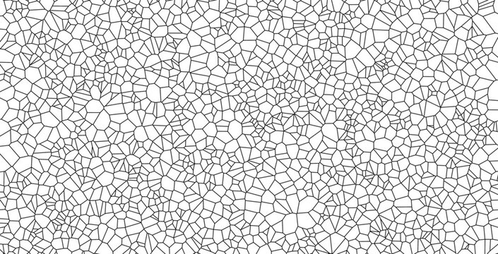 Contour mosaic. Abstract background with triangle pattern with transparent background. Polygon pattern low poly triangle shape. Vector geometric mesh cellular grid. Сrystalline voronoi structure