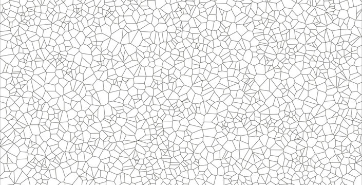 Contour mosaic. Abstract background with triangle pattern with transparent background. Polygon pattern low poly triangle shape. Vector geometric mesh cellular grid. Сrystalline voronoi structure