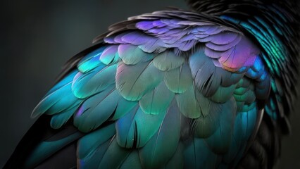 Obraz premium Close-up bird feathers
