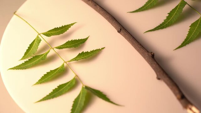 Neem Tree with Fresh Green Leaves, Medicinal Plant, Ayurvedic Herb, Natural Landscape, Tropical Environment, and Indian Botanical Heritage