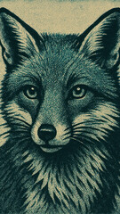Fototapeta premium Detailed fox portrait mobile wallpaper