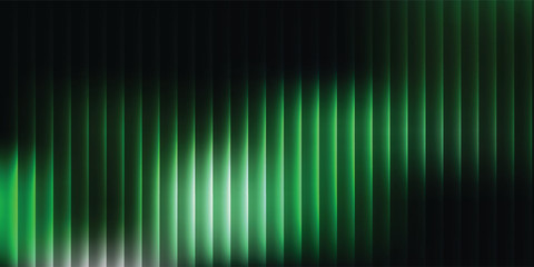 Fototapeta premium Abstract vertical green glowing lines on a dark background