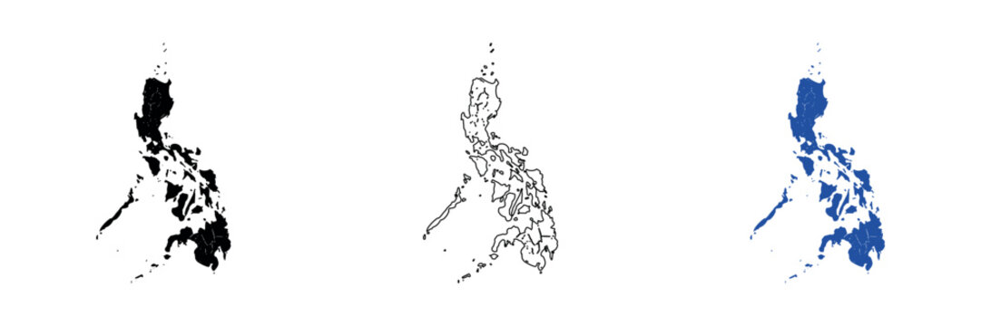 Map of the Philippines showing its archipelago nature and island geography